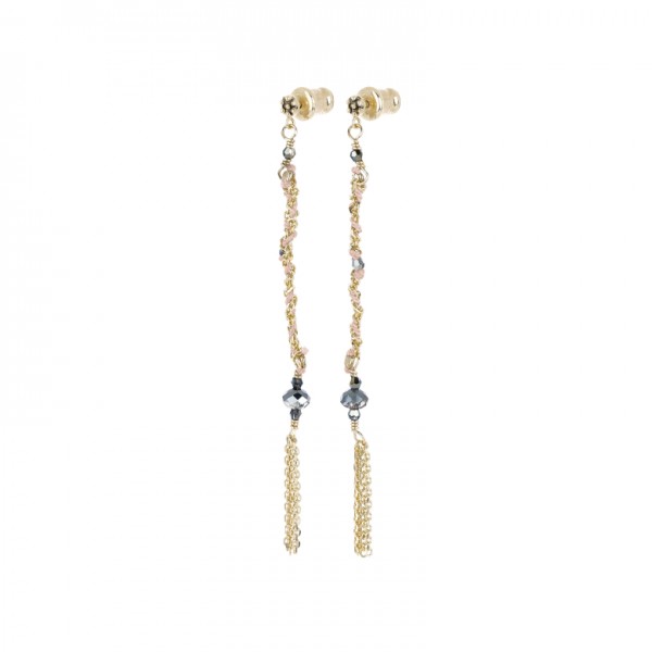 Marie Laure Chamorel ilgi auksuoto sidabro auskarai 